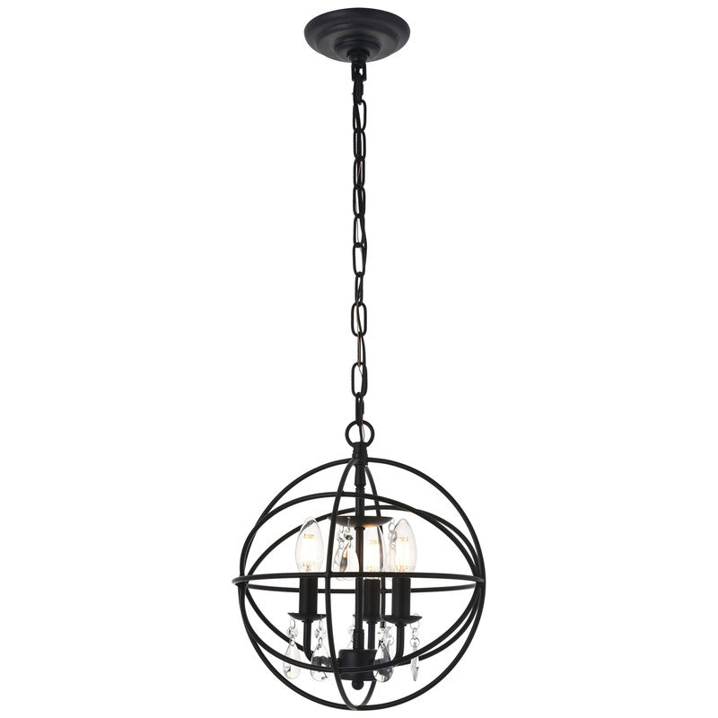 Elegant Lighting Wallace 3 Light 12" Chandelier