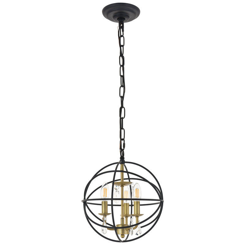 Elegant Lighting Wallace 3 Light 12" Chandelier