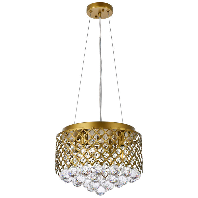 Elegant Lighting Tully 4 Light 10" Chandelier - LD5010F