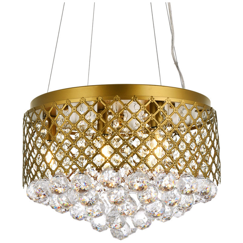 Elegant Lighting Tully 4 Light 16" Chandelier - LD5010F