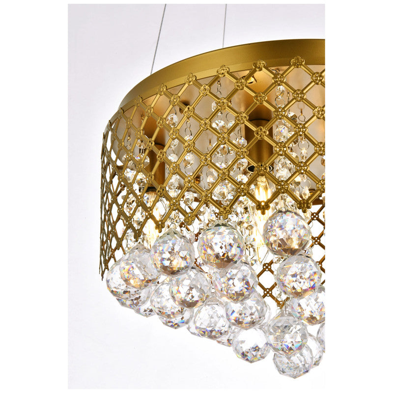 Elegant Lighting Tully 4 Light 16" Chandelier - LD5010F