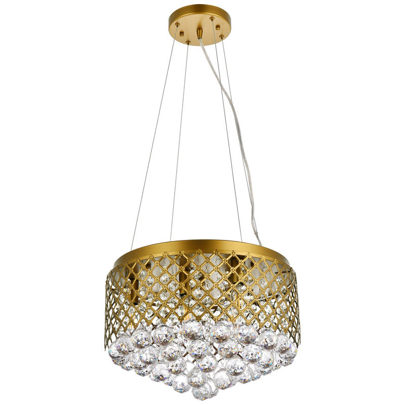 Elegant Lighting Tully 4 Light 16" Chandelier - LD5010F