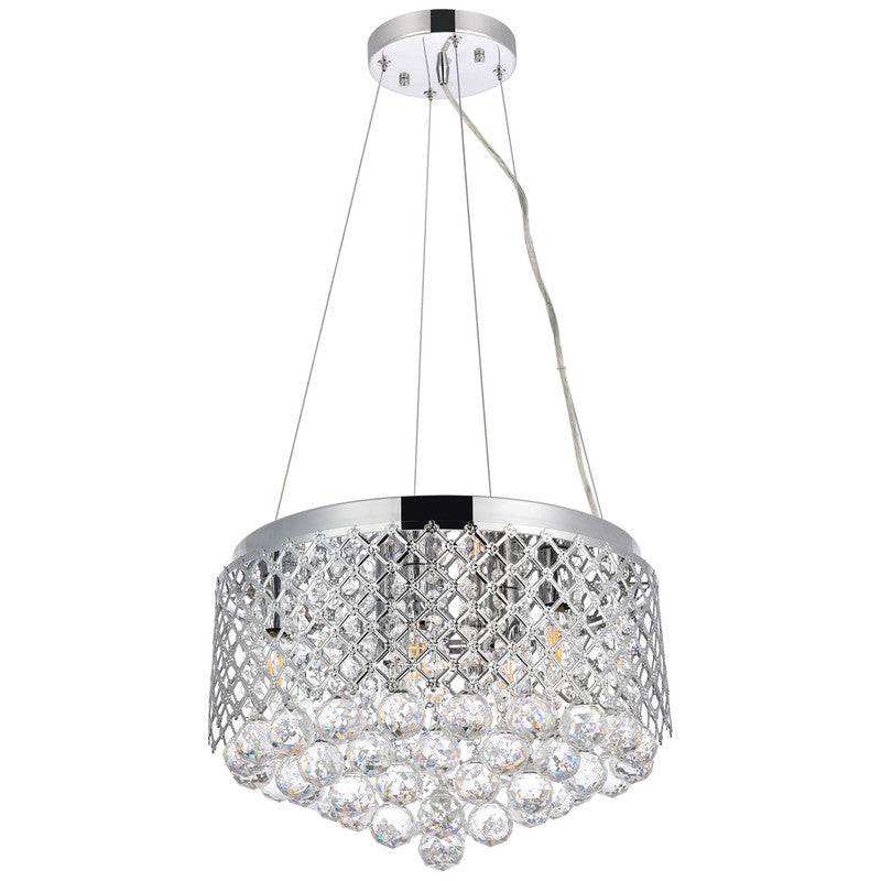 Elegant Lighting Tully 4 Light 16" Chandelier - LD5010F