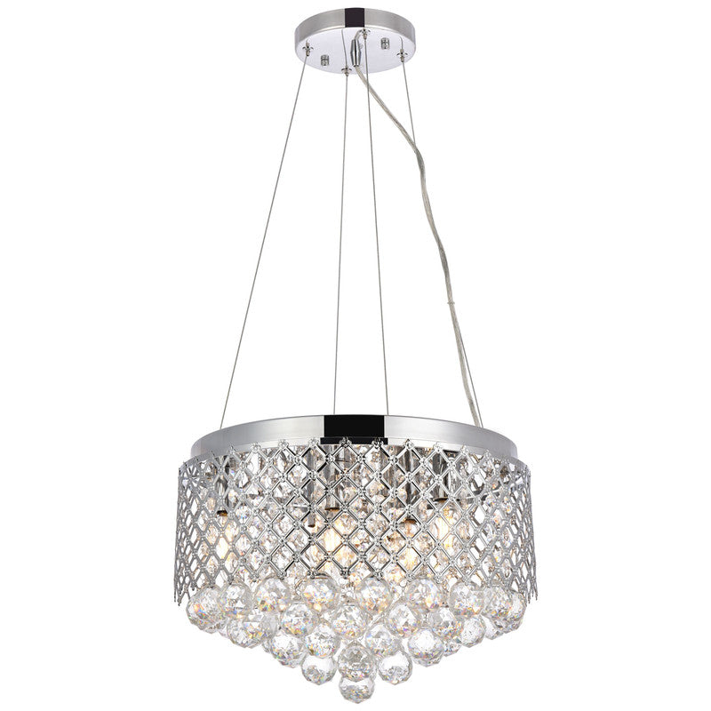 Elegant Lighting Tully 4 Light 16" Chandelier - LD5010F