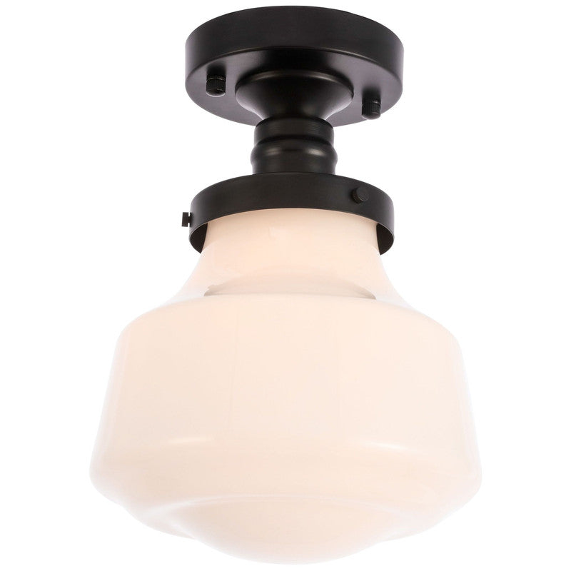 Elegant Lighting Lyle 1 Light 11" Flush Mount - LD6240BK