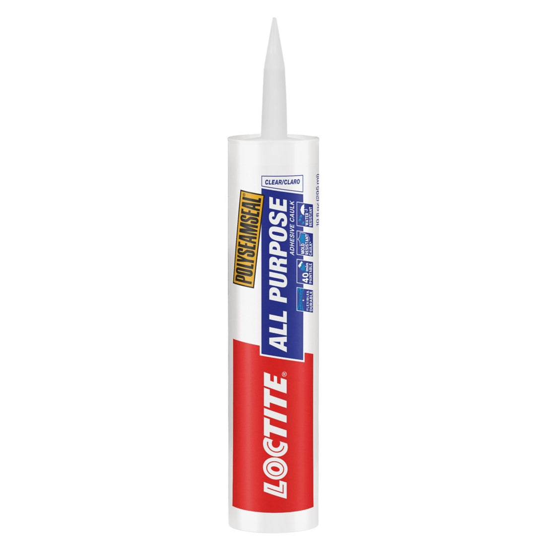 POLYSEAMSEAL All-Purpose Adhesive Caulk - 10 oz - Clear