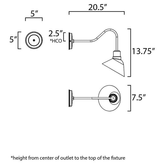 Maxim 10116BK - Signlite 1 Light 21" Wall Sconce