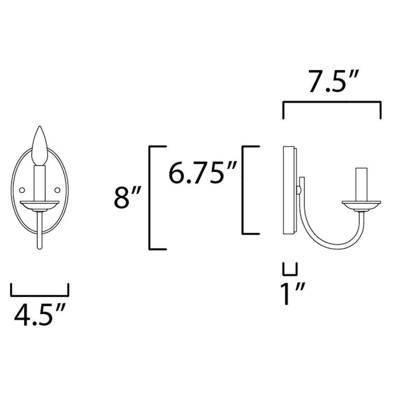 Maxim 10351OI - Logan 1 Light 8" Wall Sconce