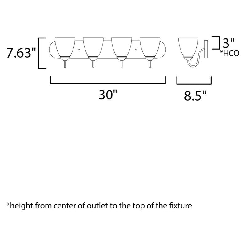 Maxim 11384FTSN - Axis 4 Light 30" Vanity Light