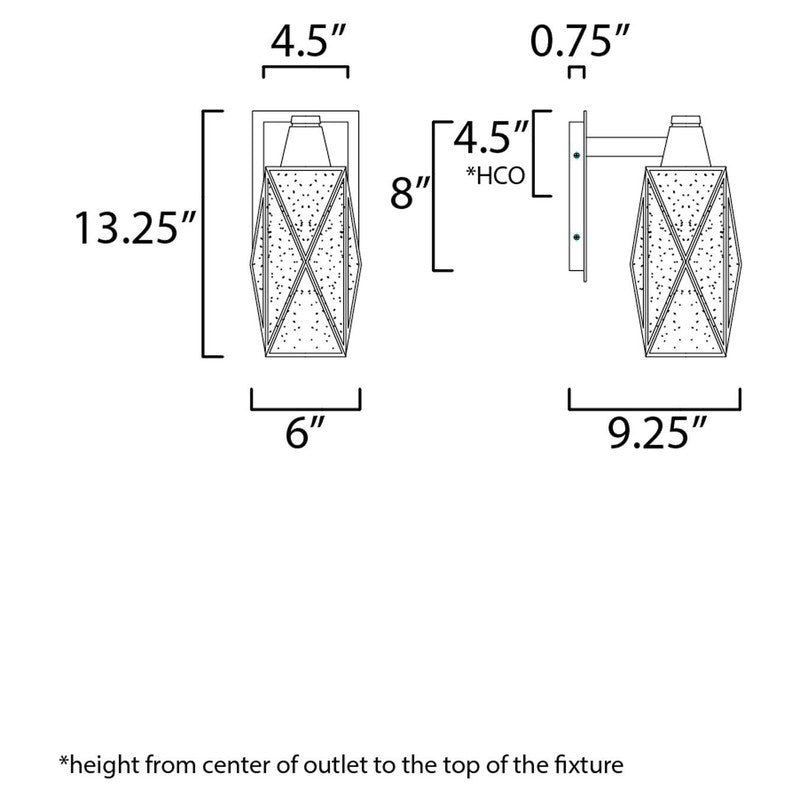 Maxim 11563CDBKBUB - Norfolk 1 Light 13" Wall Sconce