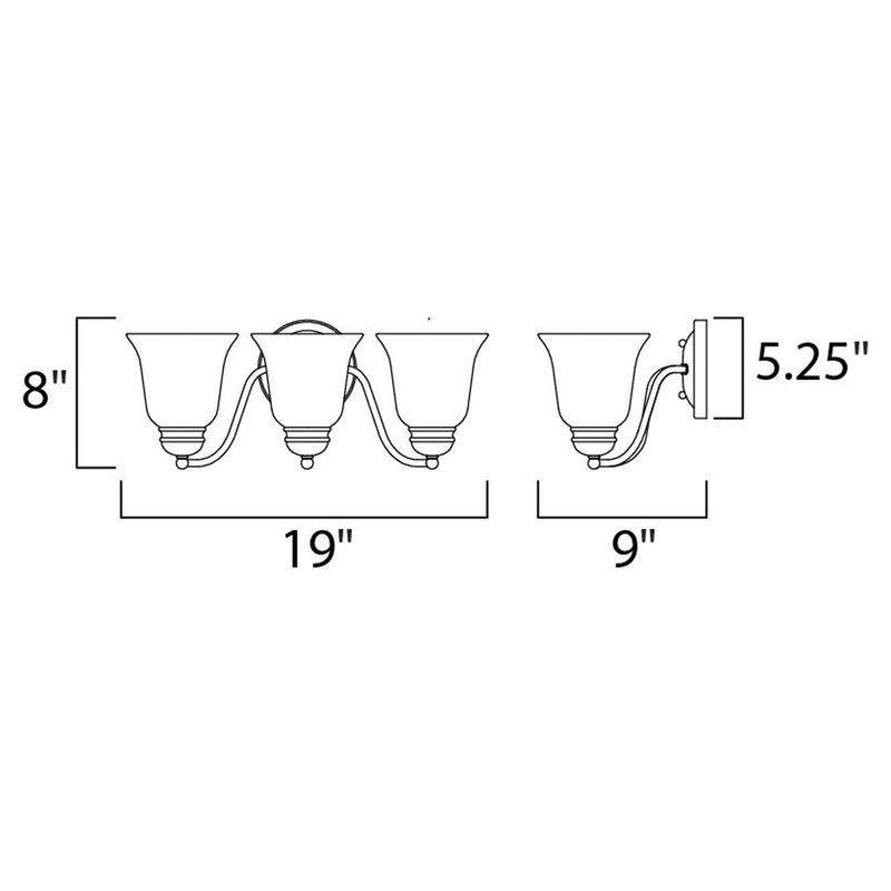 Maxim 2122 - Basix 3 Light 19" Vanity Light