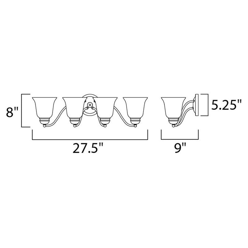 Maxim 2123 - Basix 4 Light 28" Vanity Light