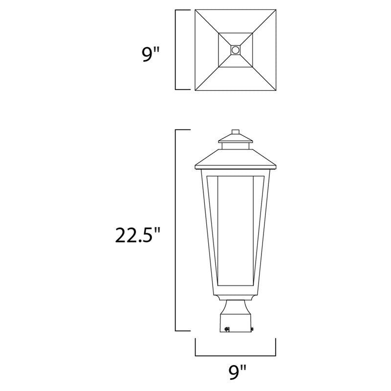 Maxim 2140CLFTAT - Aberdeen 1 Light 23" Post Light