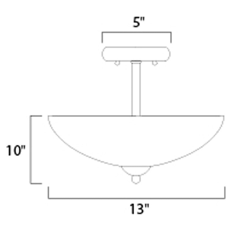 Maxim 21653SWSN - Taylor 2 Light 13" Semi Flush Ceiling Light