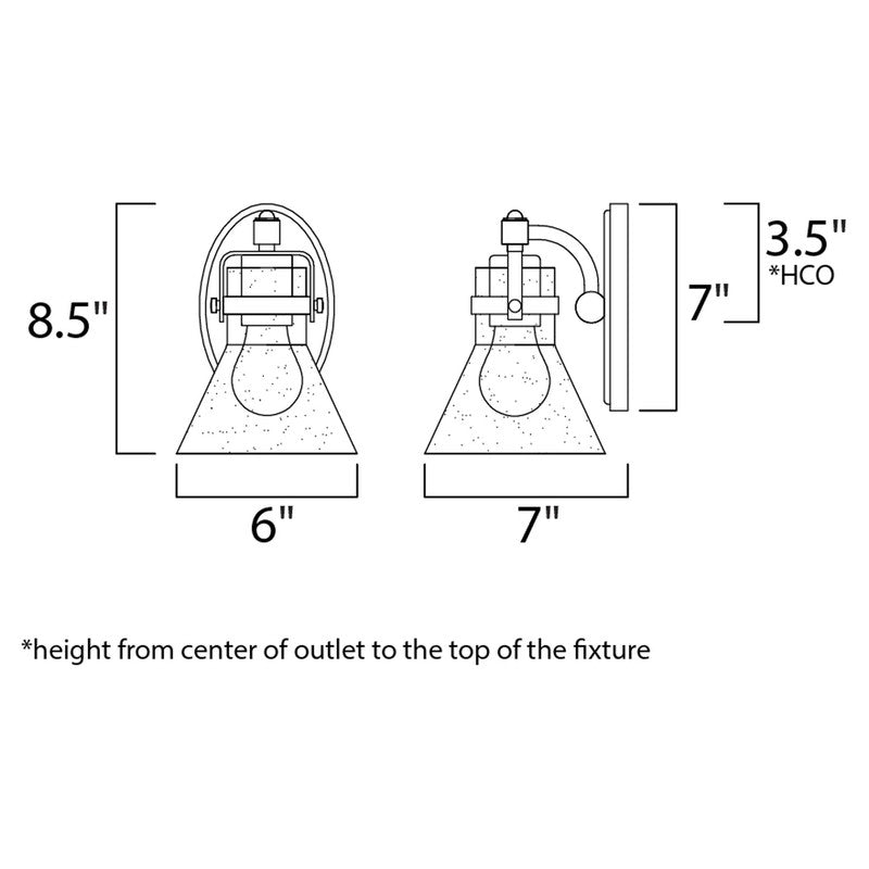 Maxim 26111 - Seafarer 1 Light 9" Vanity Light