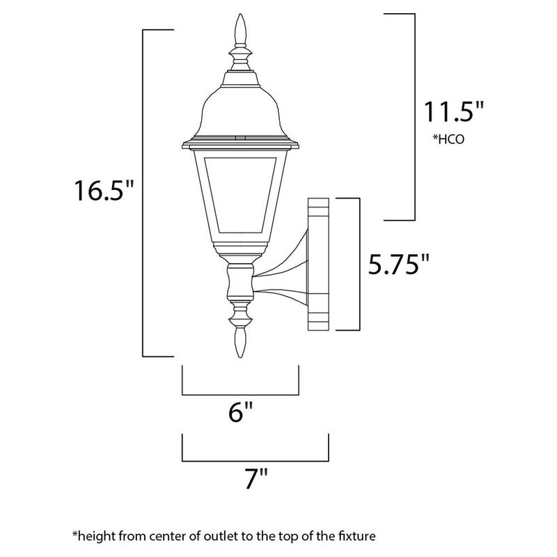 Maxim 3005CLBK - Builder Cast 1 Light 17" Wall Sconce