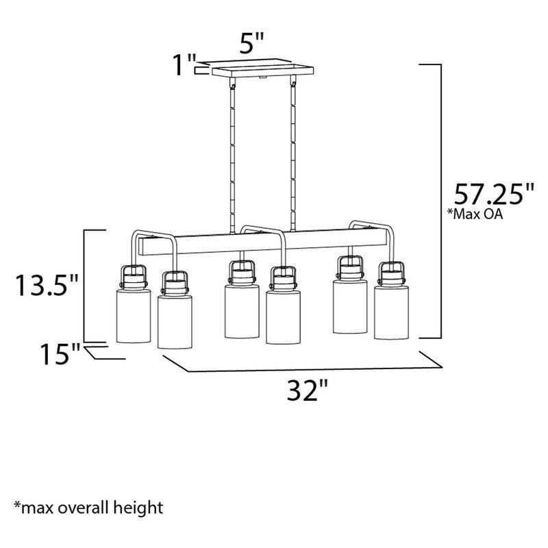 Maxim 30177CLBZGLD - Magnolia 6 Light 32" Chandelier