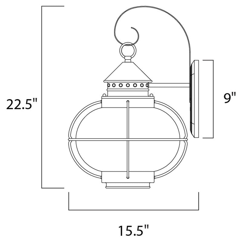 Maxim 30504CDOI - Portsmouth 1 Light 23" Wall Sconce