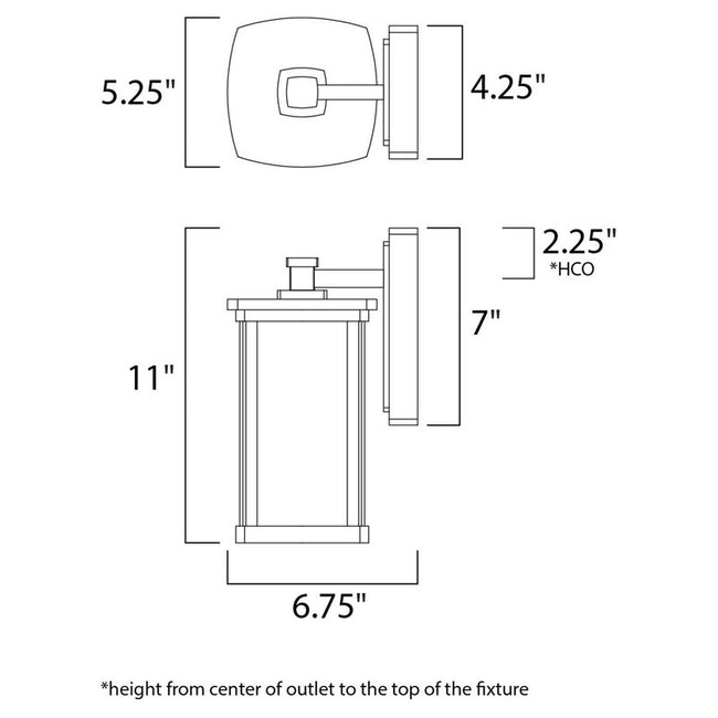 Maxim 3152CDWSBZ - Bungalow 1 Light 11" Wall Sconce