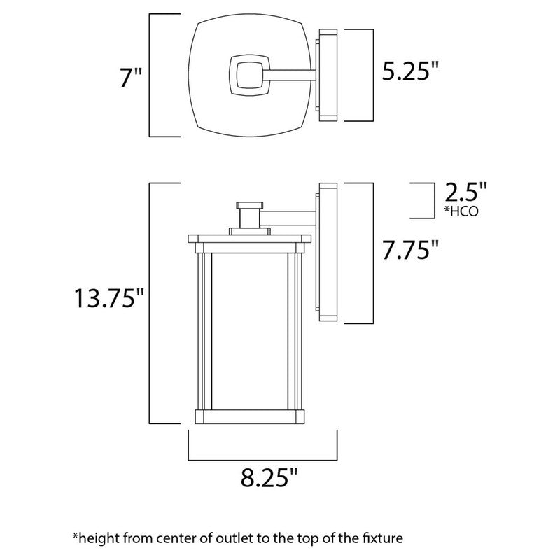 Maxim 3153CDWSBZ - Bungalow 1 Light 14" Wall Sconce