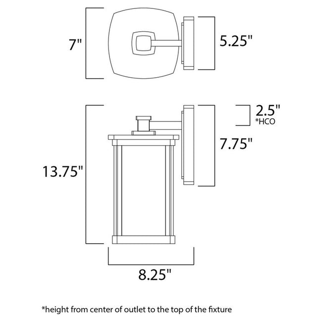 Maxim 3153CDWSBZ - Bungalow 1 Light 14" Wall Sconce