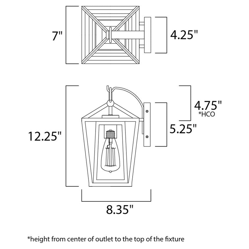 Maxim 3173CLBK - Artisan 1 Light 12" Wall Sconce