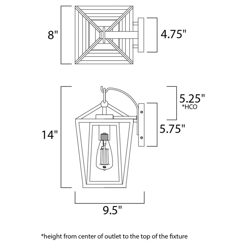 Maxim 3174CLBK - Artisan 1 Light 14" Wall Sconce