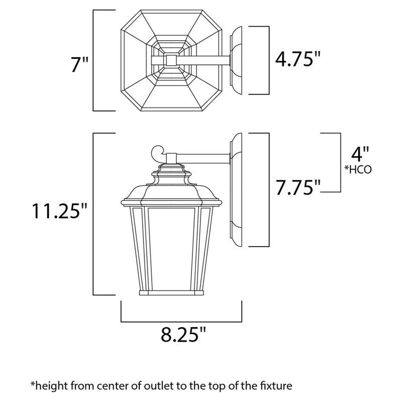 Maxim 3342WFBO - Radcliffe 1 Light 11" Wall Sconce