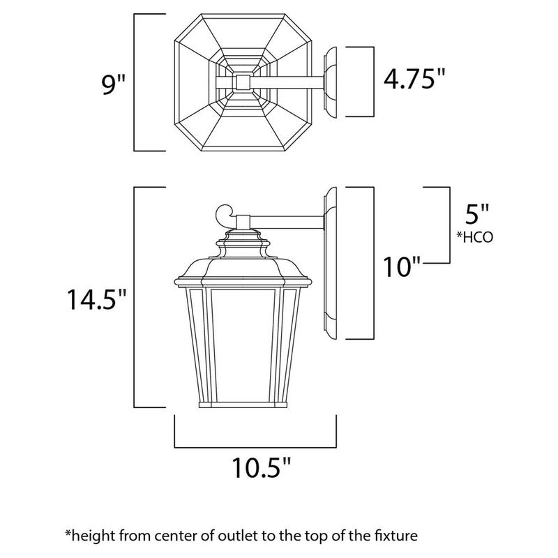 Maxim 3343WFBO - Radcliffe 1 Light 15" Wall Sconce