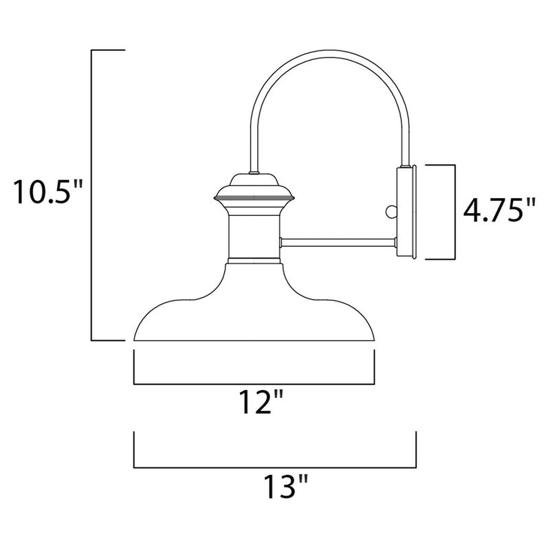 Maxim 35003EB - Wharf 1 Light 13" Wall Sconce