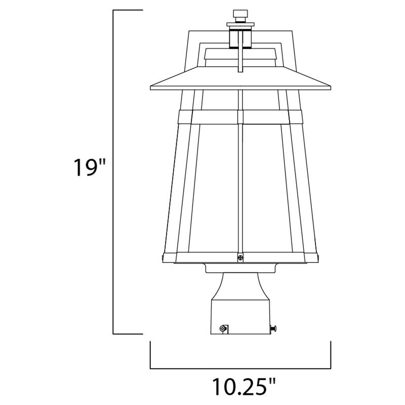 Maxim 3530SWAE - Calistoga 1 Light 19" Post Light