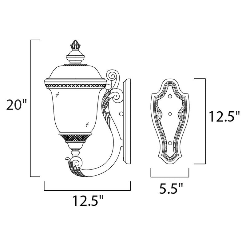 Maxim 40423WGOB - Carriage House VX 2 Light 20" Wall Sconce