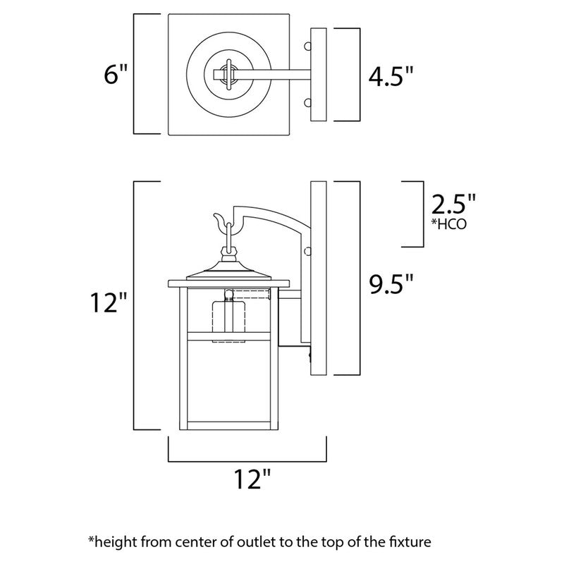 Maxim 4053HOBU - Coldwater 1 Light 12" Wall Sconce