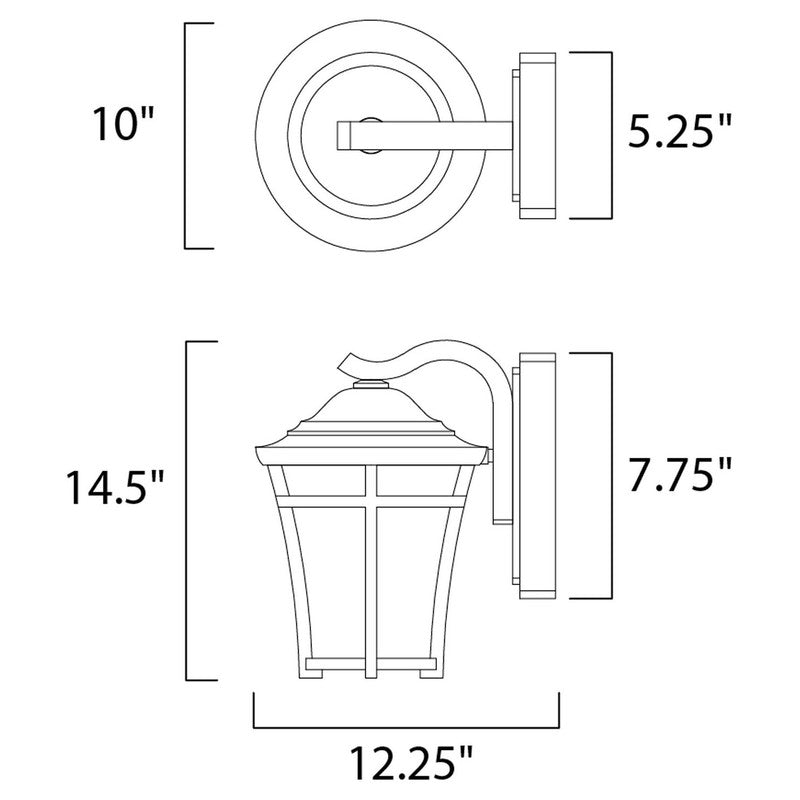 Maxim 55504LACO - Balboa DC LED E26 1 Light 15" Wall Sconce