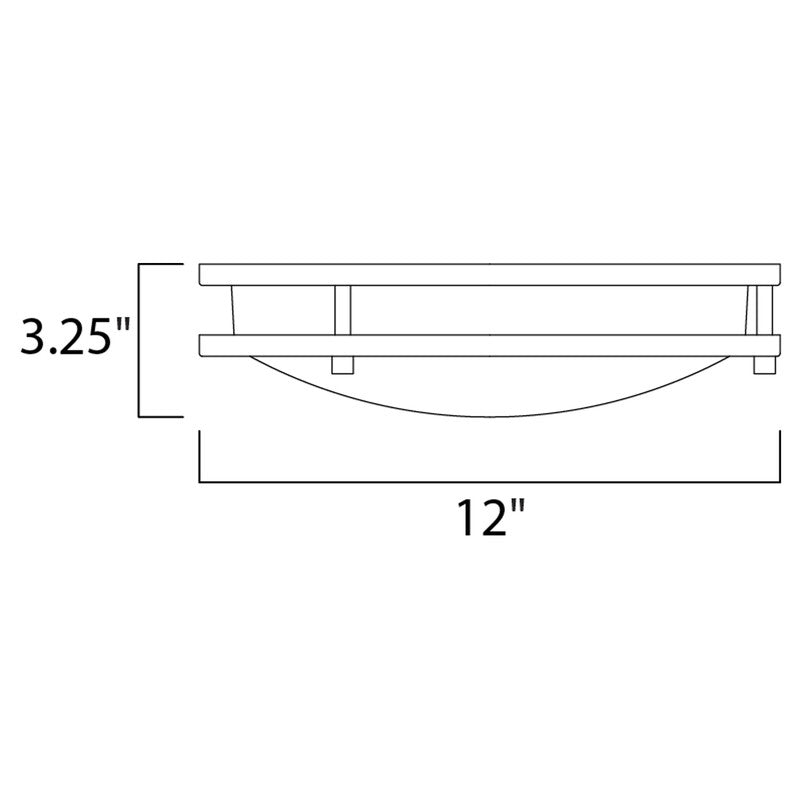 Maxim 55542WTSN - Linear 1 Light 12" LED Flush Mount