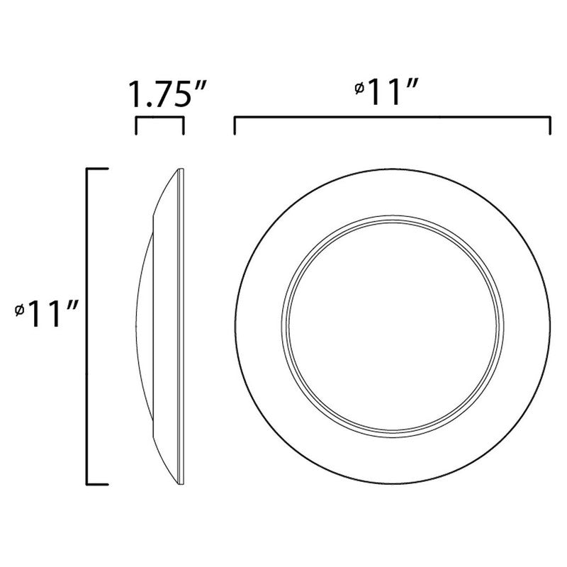 Maxim 57857WTWT - Diverse 1 Light 11" Flush Mount