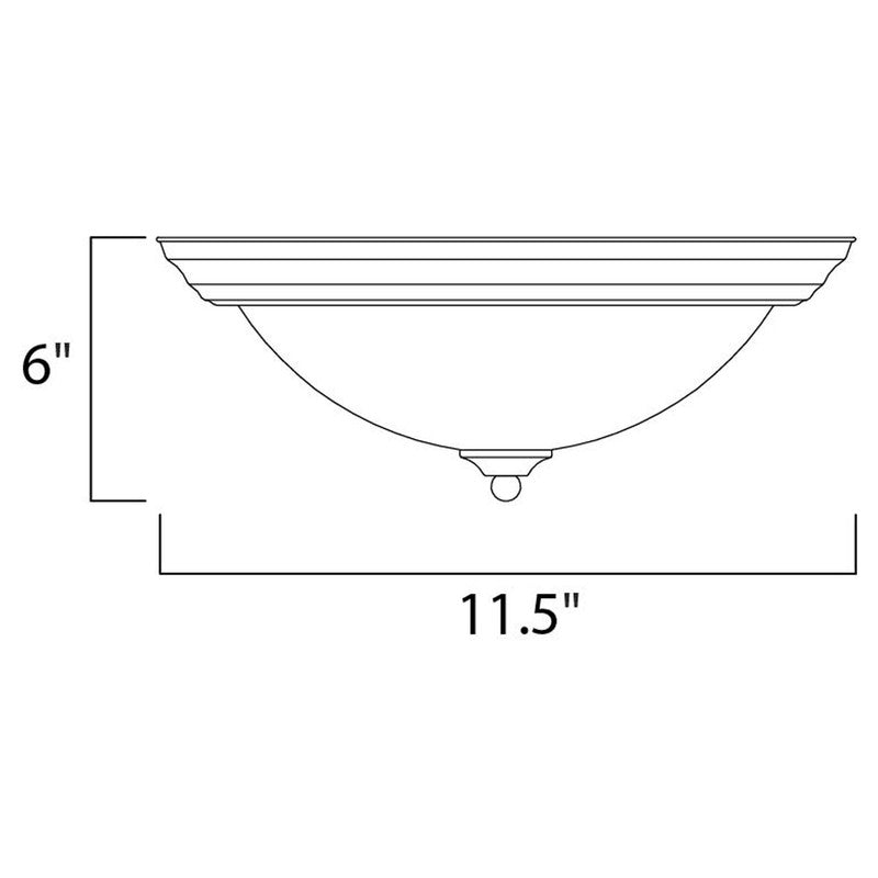 Maxim 5849FTOI - Essentials - 584x 2 Light 12" Flush Mount