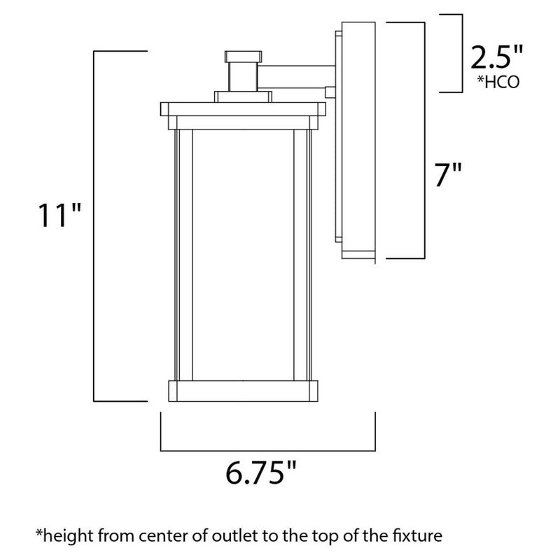 Maxim 65752FSBZ - Terrace 1 Light 11" Wall Sconce w/LED Bulb