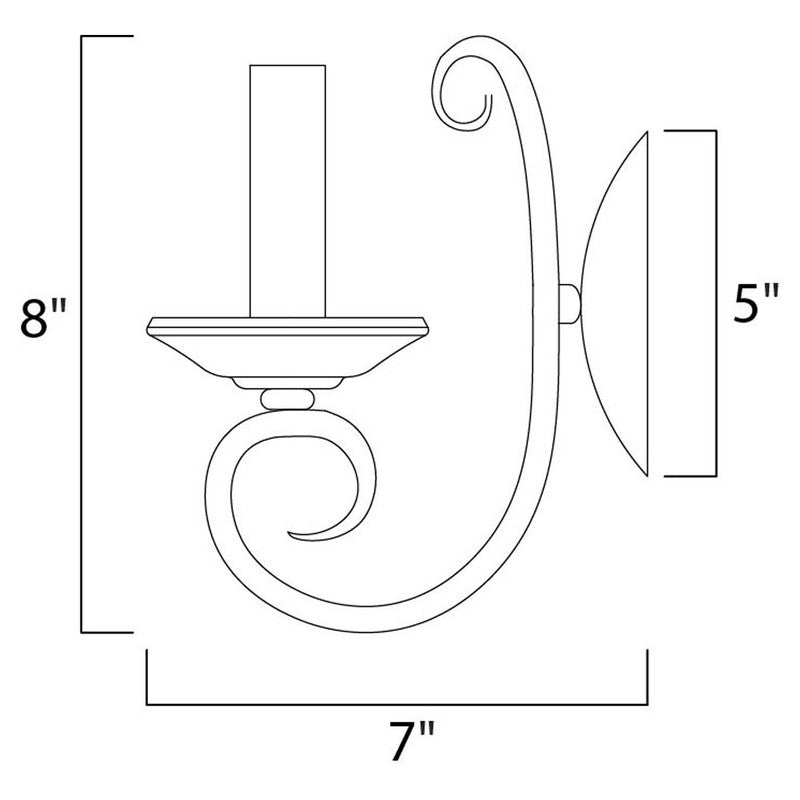 Maxim 70001OI - Loft 1 Light 8" Wall Sconce