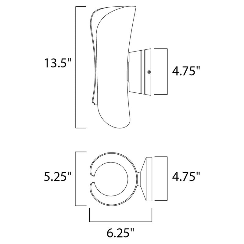 Maxim 86145ABZ - Scroll 2 Light 14" Wall Sconce