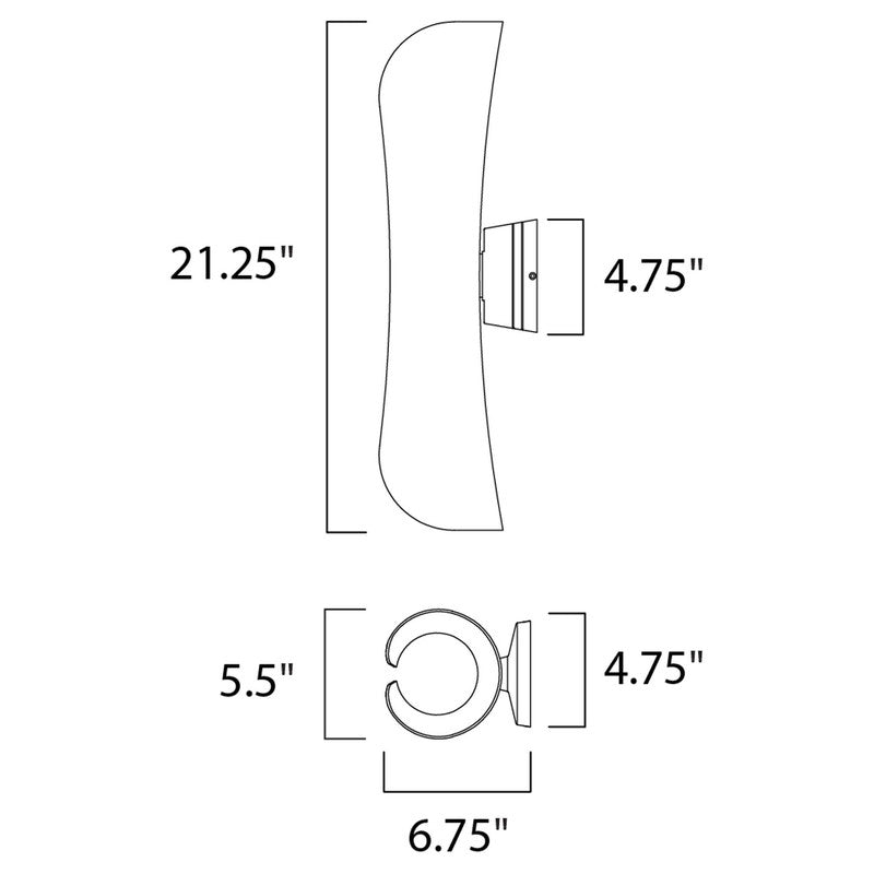 Maxim 86146ABZ - Scroll 2 Light 21" Wall Sconce