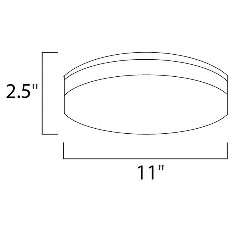 Maxim 87582WTWT - Low Profile 1 Light 11" LED Flush Mount