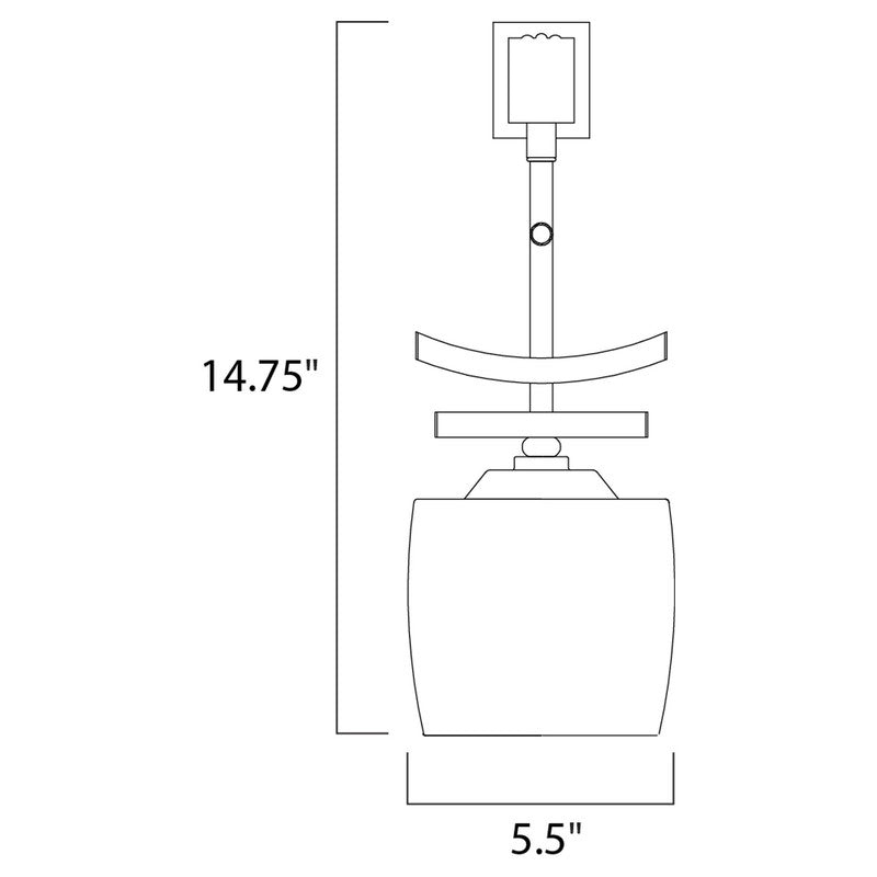 Maxim 91082WSRC - Asiana 1 Light 15" Pendant