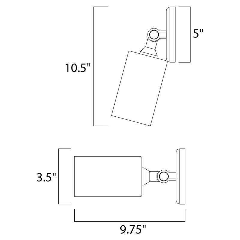 Maxim 92010BK - Spots 1 Light 9" Flush Mount