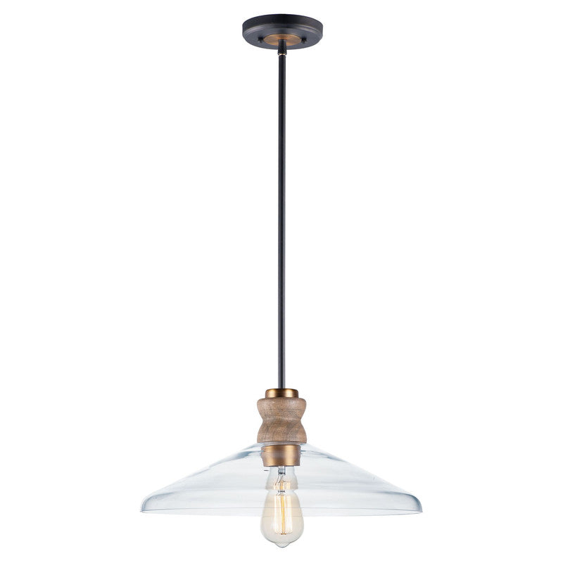 Maxim 10100CLWOAB - Nelson 1 Light 16" Pendant