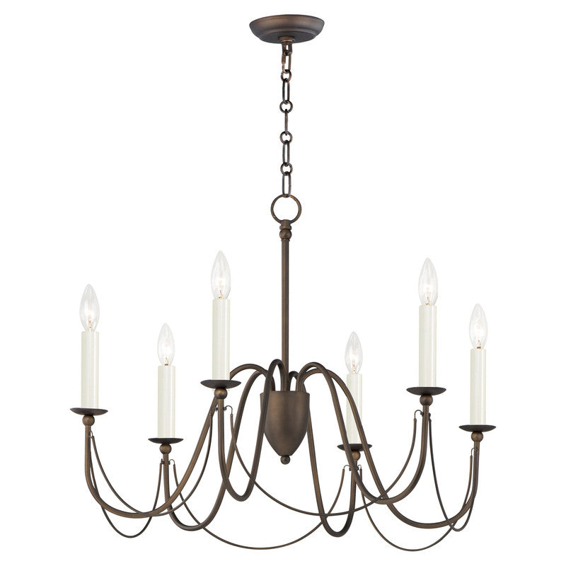 Maxim 12166CHB - Plumette 6 Light 28" Chandelier