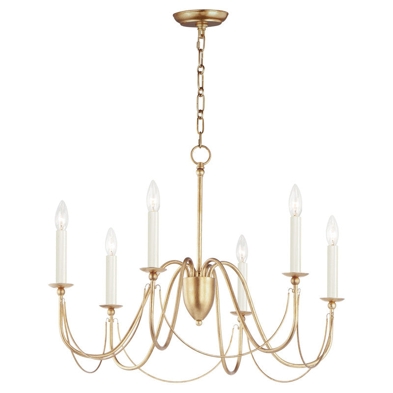 Maxim 12166CHB - Plumette 6 Light 28" Chandelier