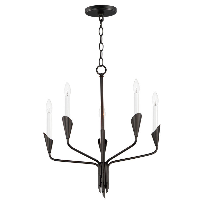 Maxim 24345BK - Calyx 5 Light 25" Chandelier