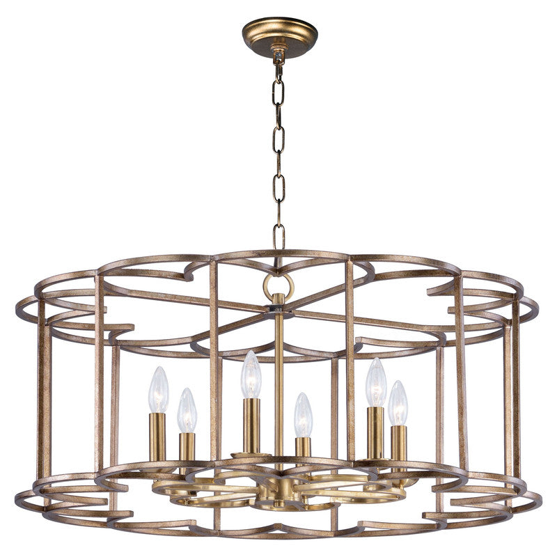 Maxim 24735BZF - Helix 6 Light 32" Chandelier