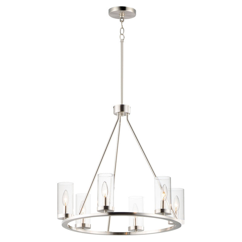 Maxim 25255CLBK - Sentinel 6 Light 24" Chandelier